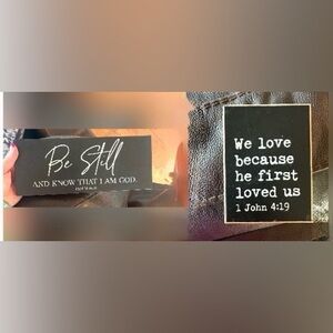 Bundle of Scripture Signs Be Still Psalm 46:10 & Love He first loved 1John 4:19